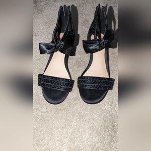 Girl's GB girls brand black block heel shoes size 1